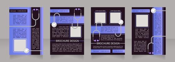 atención de emergencia para pacientes covid diseño de diseño de folleto en blanco vector