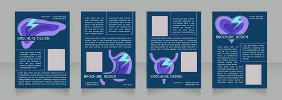 Carcinoma screening and prevention blank brochure layout design vector