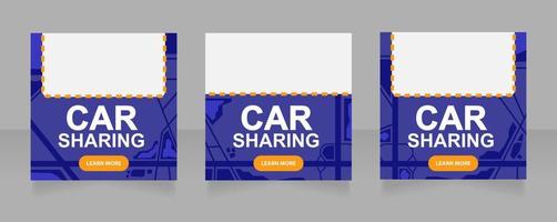 Car sharing service web banner design template vector