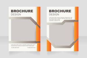 Construction stage report blank brochure design vector