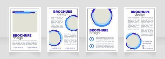 Advertising strategy white blank brochure layout design
