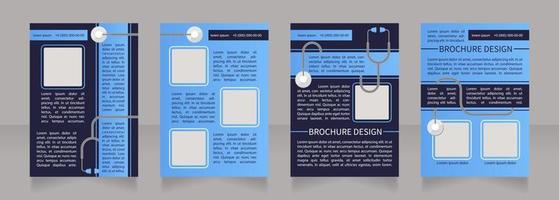 Biosensor technology promo blank brochure layout design vector