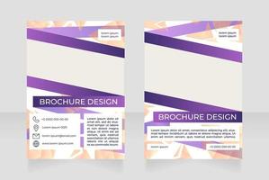 Supporting infrastructure project blank brochure design vector