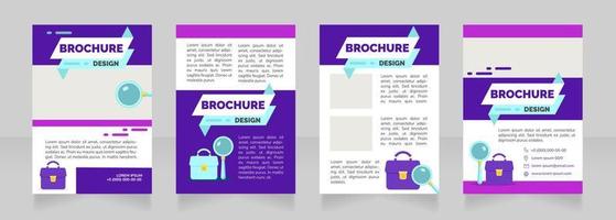 Write perfect elevator pitch blank brochure design vector