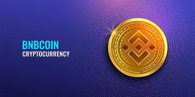 Binance Coin cryptocurrency background, Digital money exchange of Blockchain technology, Cryptocurrency mining and financial Vector illustration.
