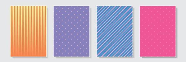 elegant cover template striped colorful pattern texture design background set collection vector