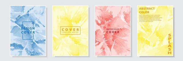 splash abstract colorful paint watercolor design template set collection vector graphic