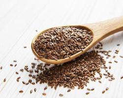 Vegetarian organic nutrition flax seeds photo