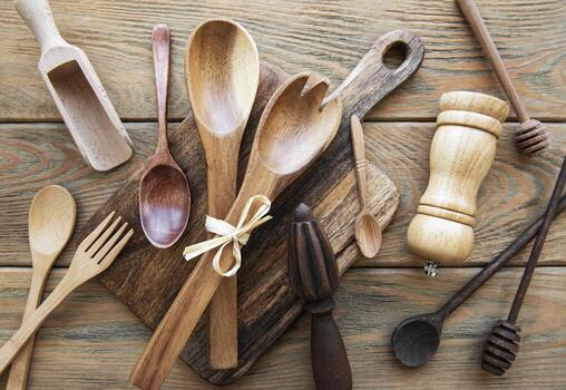 utensilios de cocina antiguos foto