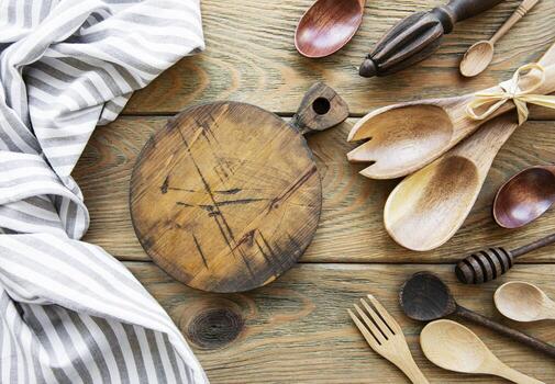 utensilios de cocina antiguos foto