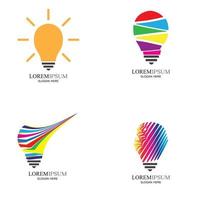 Colorful lightbulb logo designs concept  creative icon symbol technology logo  bulb logo designs vector