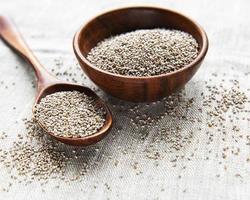 Chia seeds on a table