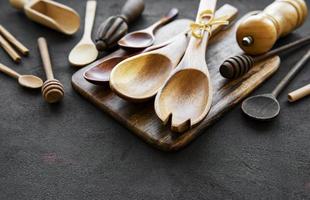 Wooden cutlery kitchen ware photo