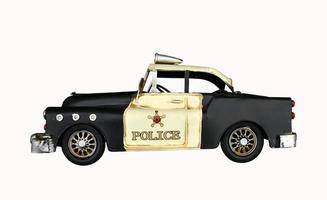 juguete del coche de policía de la vendimia foto