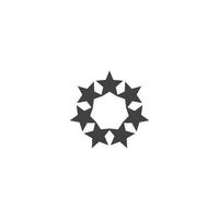 estrella logo icono vector plantilla