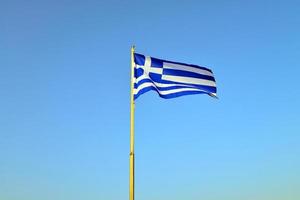 greece pole flag photo