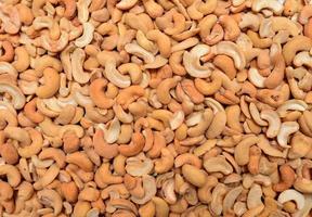 Roasted cashews background photo