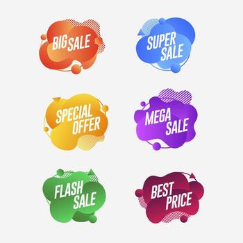 Abstract liquid promotion background graphic elements vector