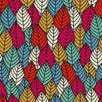 Geometric Leaf Seamless Pattern vector