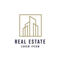 Real estate and home buildings logo template vector