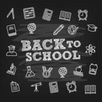 Back to school background, vector illustration