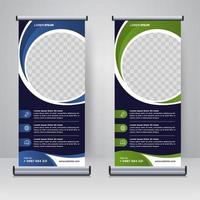 rollup corporativo o plantilla de diseño de banner x vector