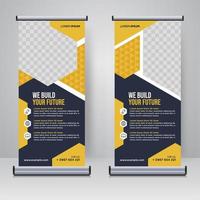 Corporate rollup or X banner design template vector