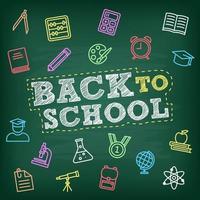 Back to school background, vector illustration