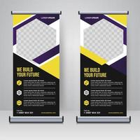 Corporate rollup or X banner design template vector