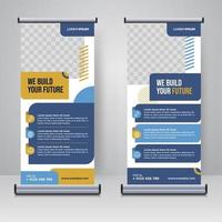 Corporate rollup or X banner design template vector