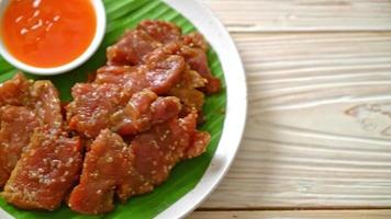 sun dried pork with sauce video