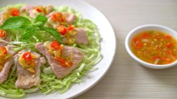 Spicy Pork Salad or Boiled Pork with Lime Garlic and Chili Sauce video