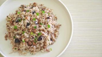 Fried Rice with Chinese Olives and Minced Pork - Asian food style video