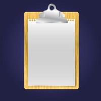 Vector clipboard illustration with blank paper