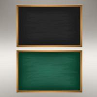 Empty green chalkboard, blackboard illustration vector