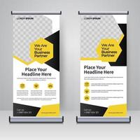 Corporate rollup or X banner design template vector