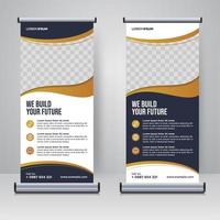 Corporate rollup or X banner design template vector