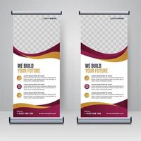 rollup corporativo o plantilla de diseño de banner x vector