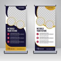 Corporate rollup or X banner design template vector