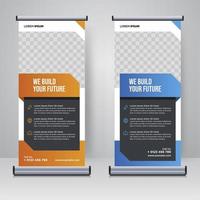 Corporate rollup or X banner design template vector