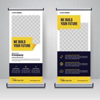 Corporate rollup or X banner design template vector