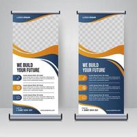 Corporate rollup or X banner design template vector