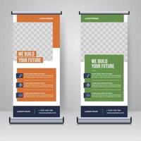 Corporate rollup or X banner design template vector