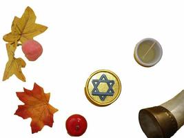 Festive food at Rosh Hashanah photo