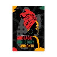 Black history Month Event Poster vector
