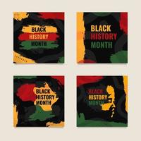 Black History Month Social Media Post vector