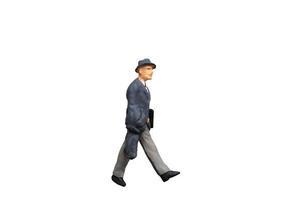 Businessman standing isolated on white background with clipping path photo