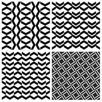 Set of seamless abstract geometric pattern vector