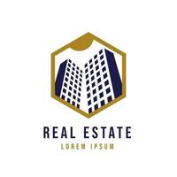 Real estate and home buildings logo template vector