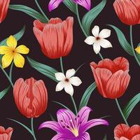 Floral seamless pattern with leaves. tropical background vector